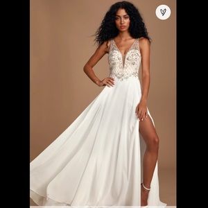BEADED BRIDAL MAXI DRESS